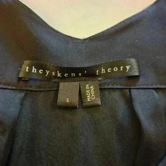 100% Silk Button Down Midi Shirt Dress Black Size 6 Womens - Picture 7 of 9